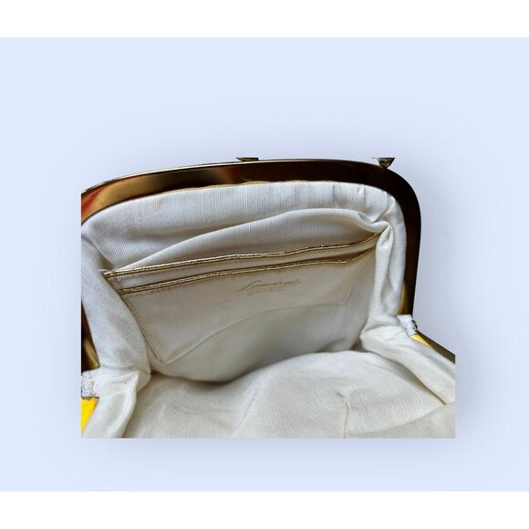 Lumared beaded Purse Handbag Vintage 50s MCM White - Picture 7 of 9
